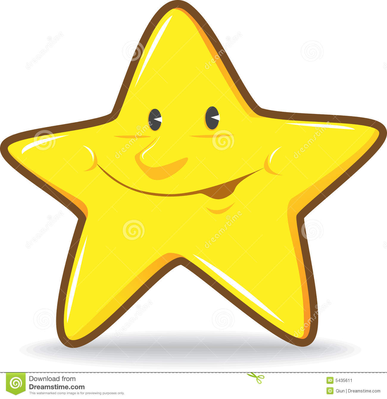 Cute Smile Clipart Smiling Star Stock Image