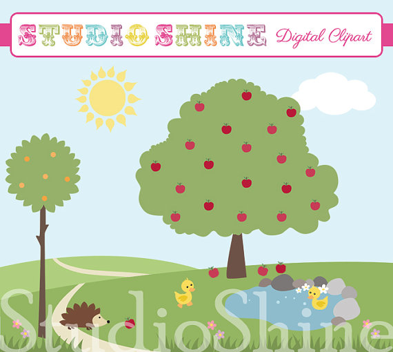 Digital Clipart   A Walk In The Park   Clip Art For Scrapbooking