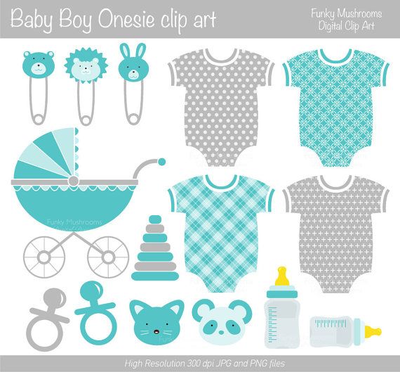 Digital Clipart Baby Boy Clip Art Milk Bottle By Funkymushrooms  2