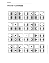 Double 9 Dominoes Printable  1st   5th Grade    Teachervision Com