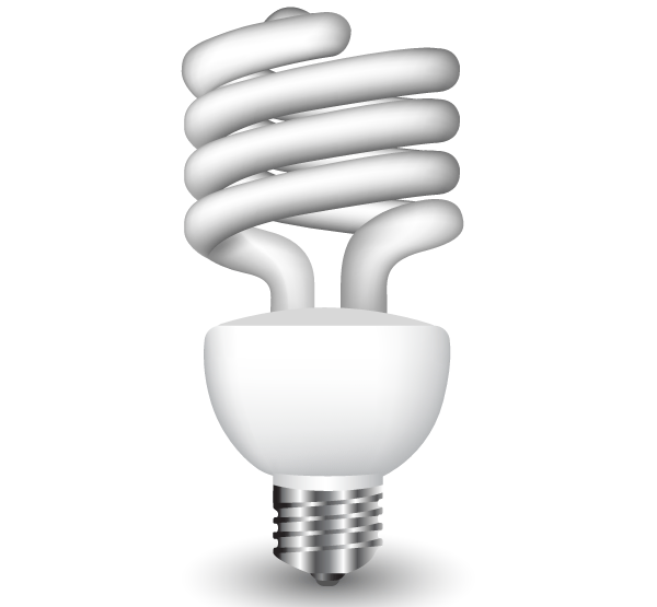 Energy Saving Fluorescent Light Bulb Vector Free   123freevectors