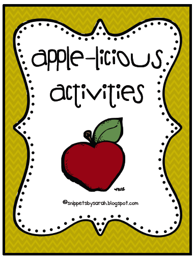     First Grade Snippets  I Love Apples  Free Apple Licious Activities