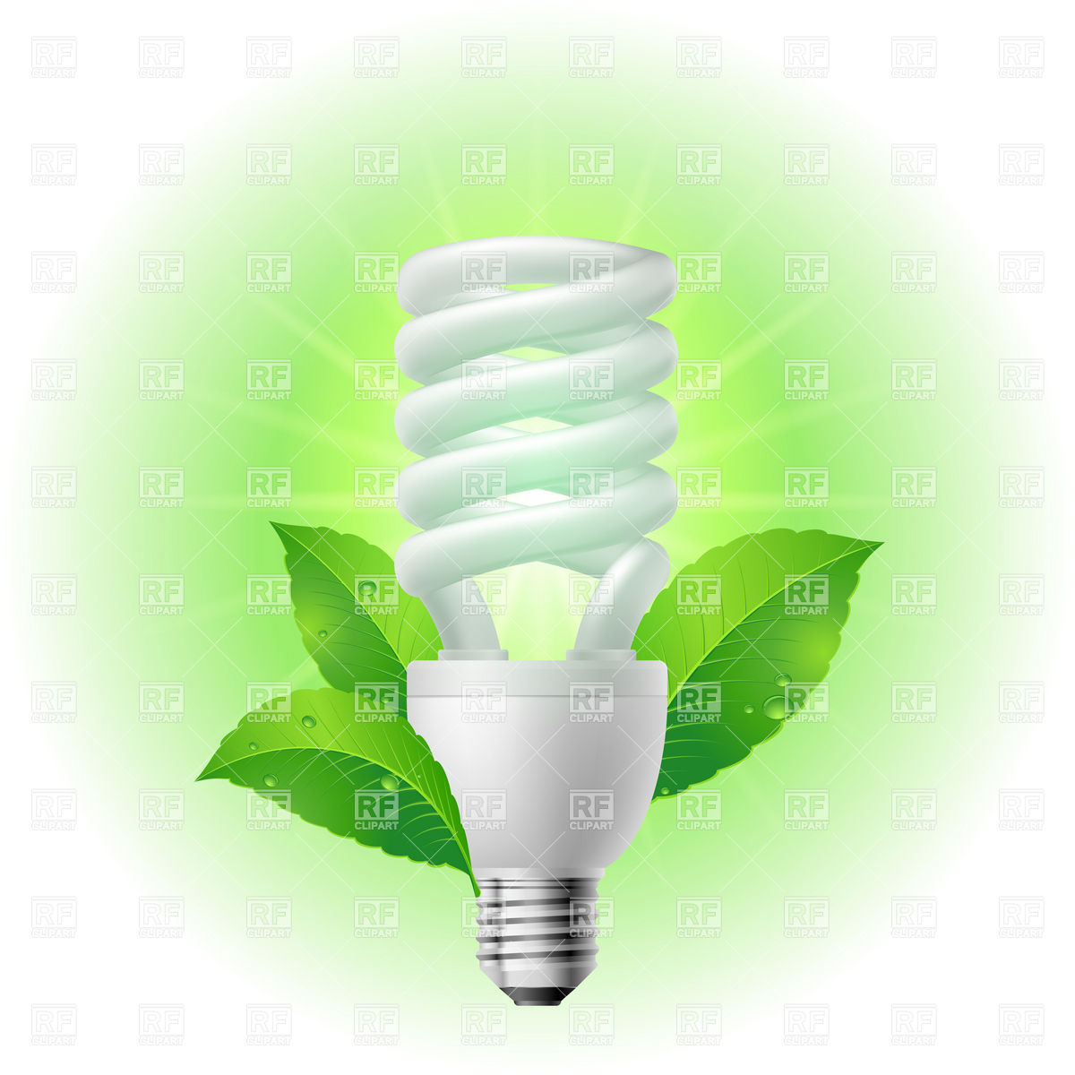 Fluorescent Light Bulb 7033 Download Royalty Free Vector Clipart