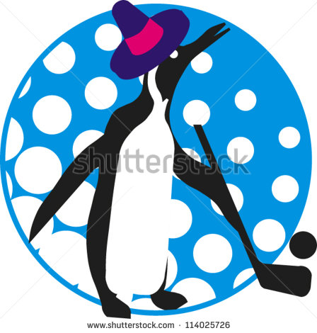 Golf On A Stylized Golf Ball Snow Storm Background   Stock Vector