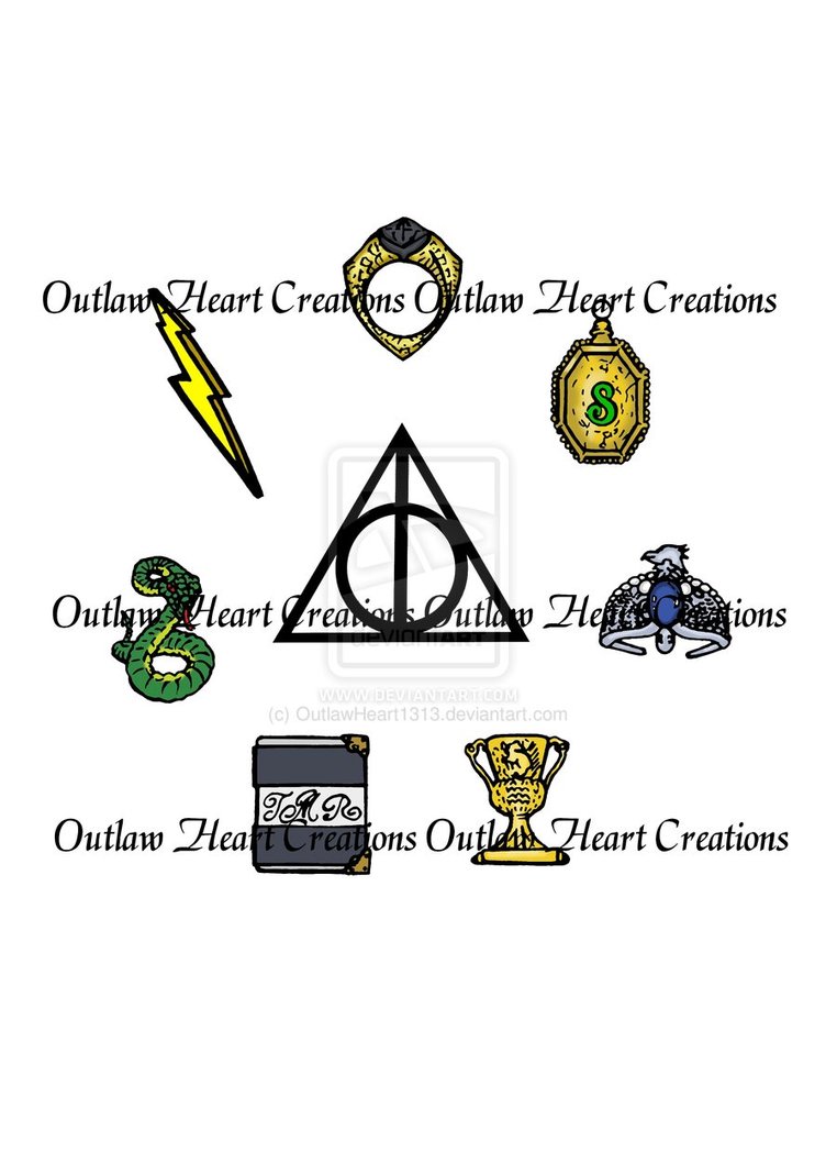 Hallows And Horcruxes Harry Potter Art Print By Outlawheart1313 On