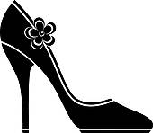 High Heel Shoes  Silhouette    Royalty Free Clip Art
