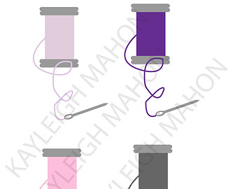     Needle And Cotton Reel Vector Image Art Online Graphics Clipart