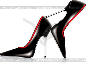 Pair Of High Heel Shoes   Royalty Free Vector Clipart