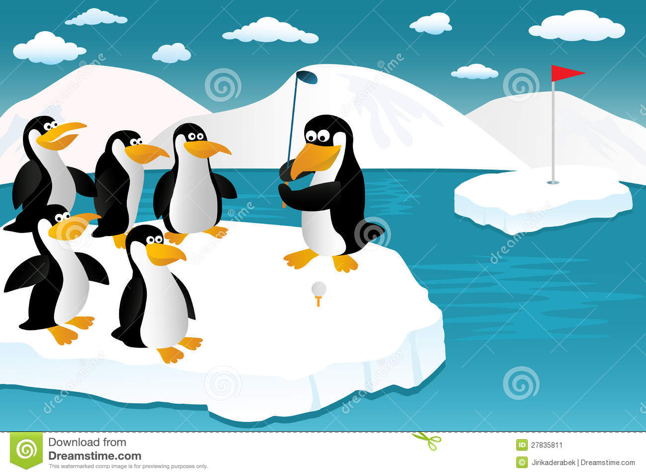 Penguins And Golf Stock Image   Image  27835811