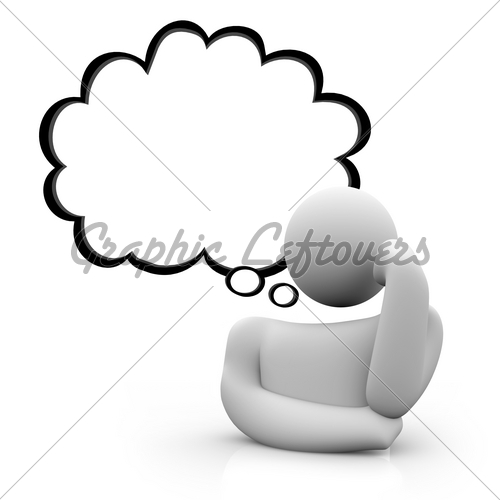 Person Thinking With Thought Bubble   Clipart Panda   Free Clipart