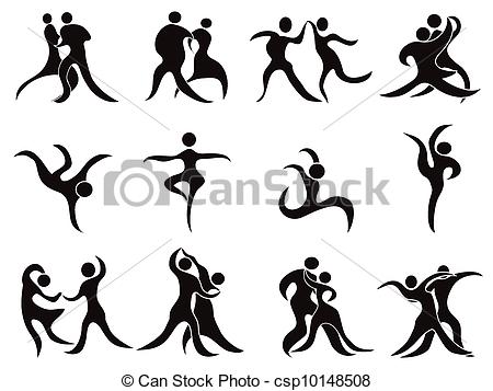 Physical Activity Clipart Black And White Isolated Abstract Black