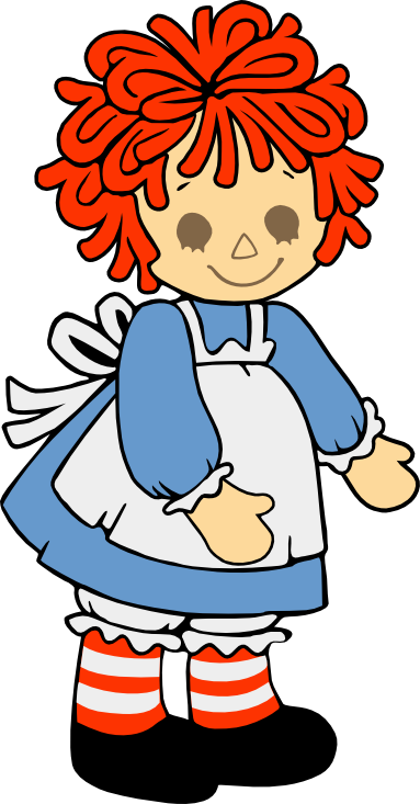 Red Striped Stockings Freckles Red Hair Blue Dress And White Apron