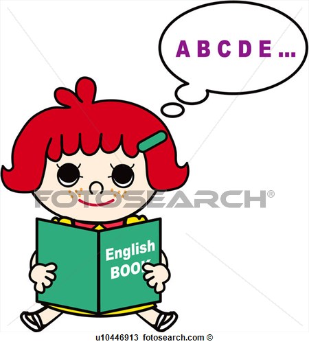 Schoolkid Class Reading English School View Large Clip Art Graphic