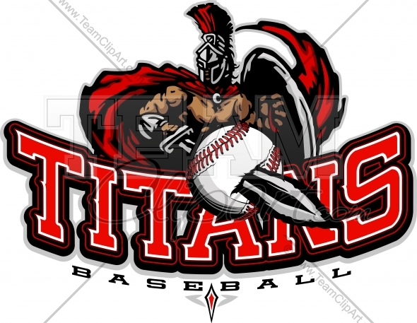 Titans Baseball Clipart   Baseball Team Logo With Titans Text