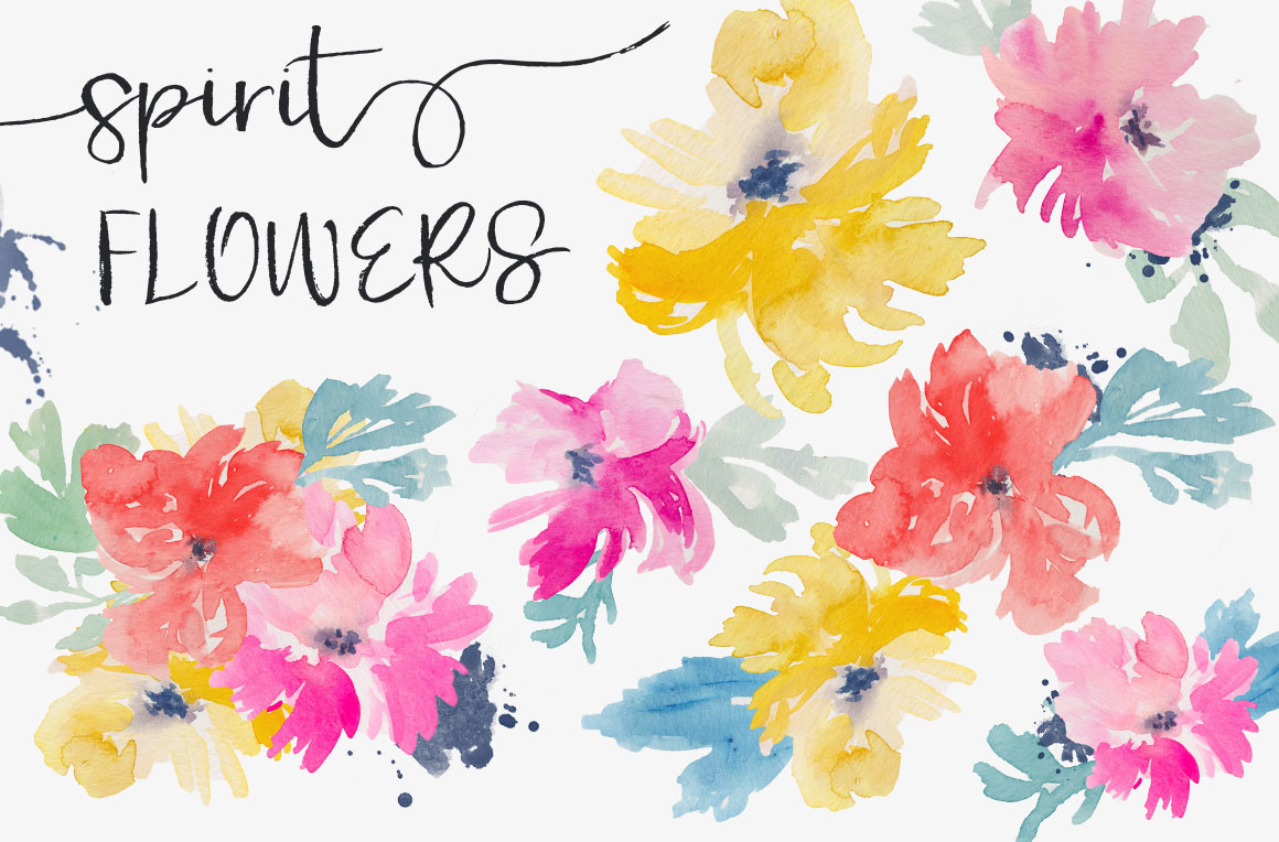 Watercolor Clipart Flowers   Angiemakes Com