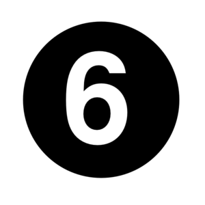 White Numeral 6 Centered Inside Black Circle Clip Art At Clker Com