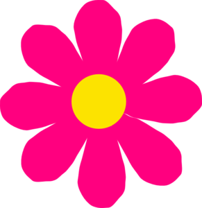 Bright Pink Flower Clip Art At Clker Com   Vector Clip Art Online