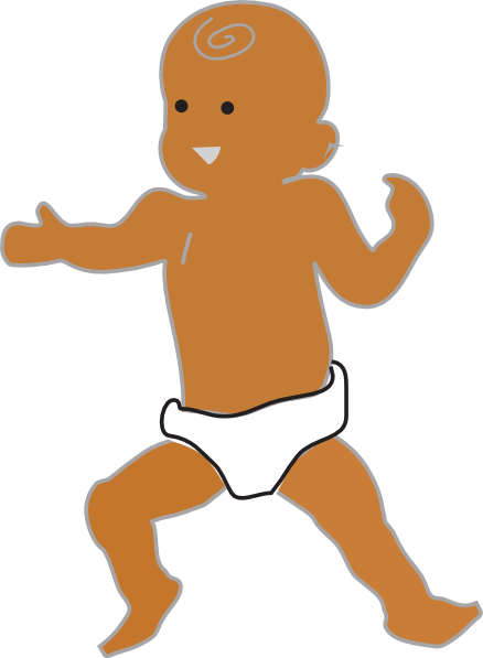 Brown Baby Clip Art At Clker Com   Vector Clip Art Online Royalty