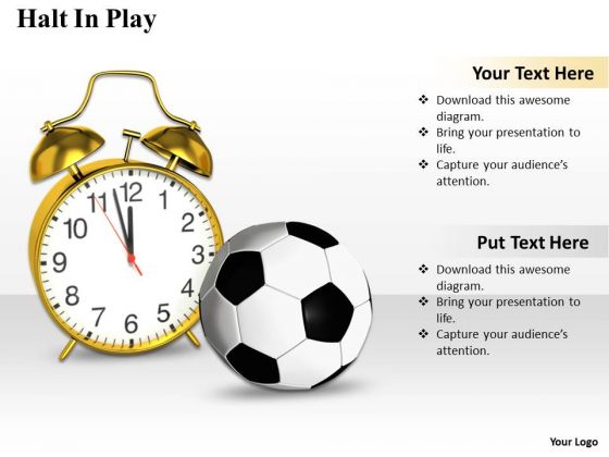 Business Development Strategy Halt Play Clipart   Powerpoint Diagram