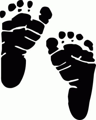Cartoon Baby Footprints Baby Footprints Sticker