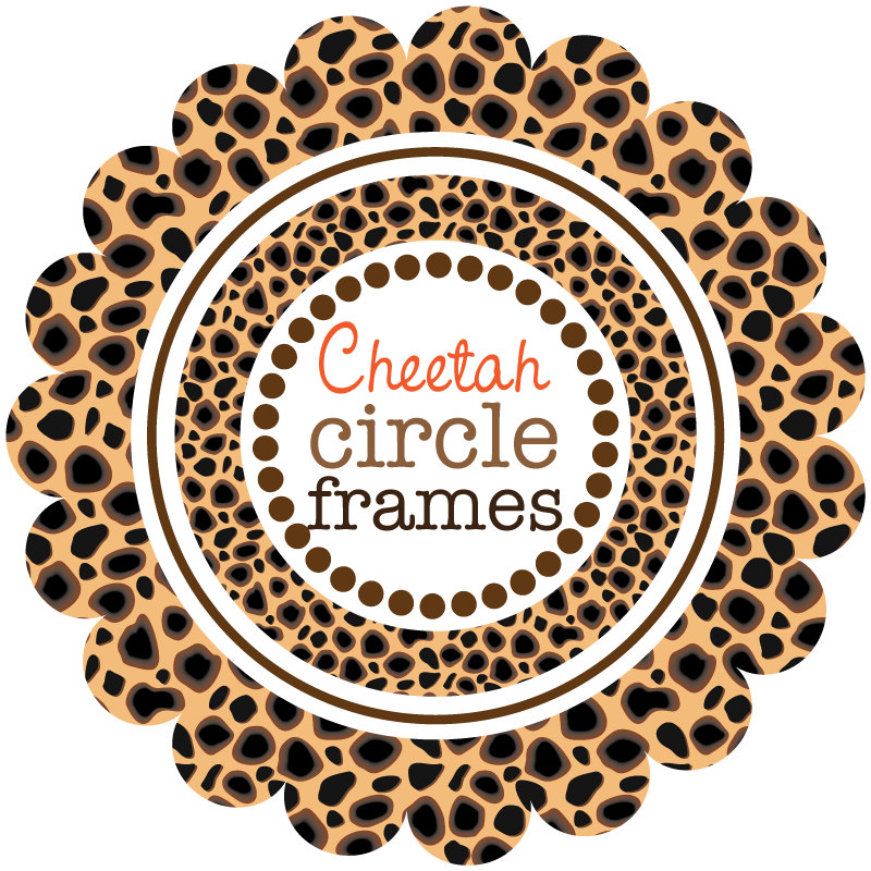 Cheetah Border Clip Art Digital Clip Art   Circle