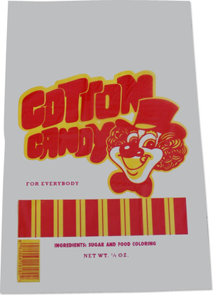 Details About 100 Cotton Candy Serving Bags   Bulk Poly Plastic Bags W