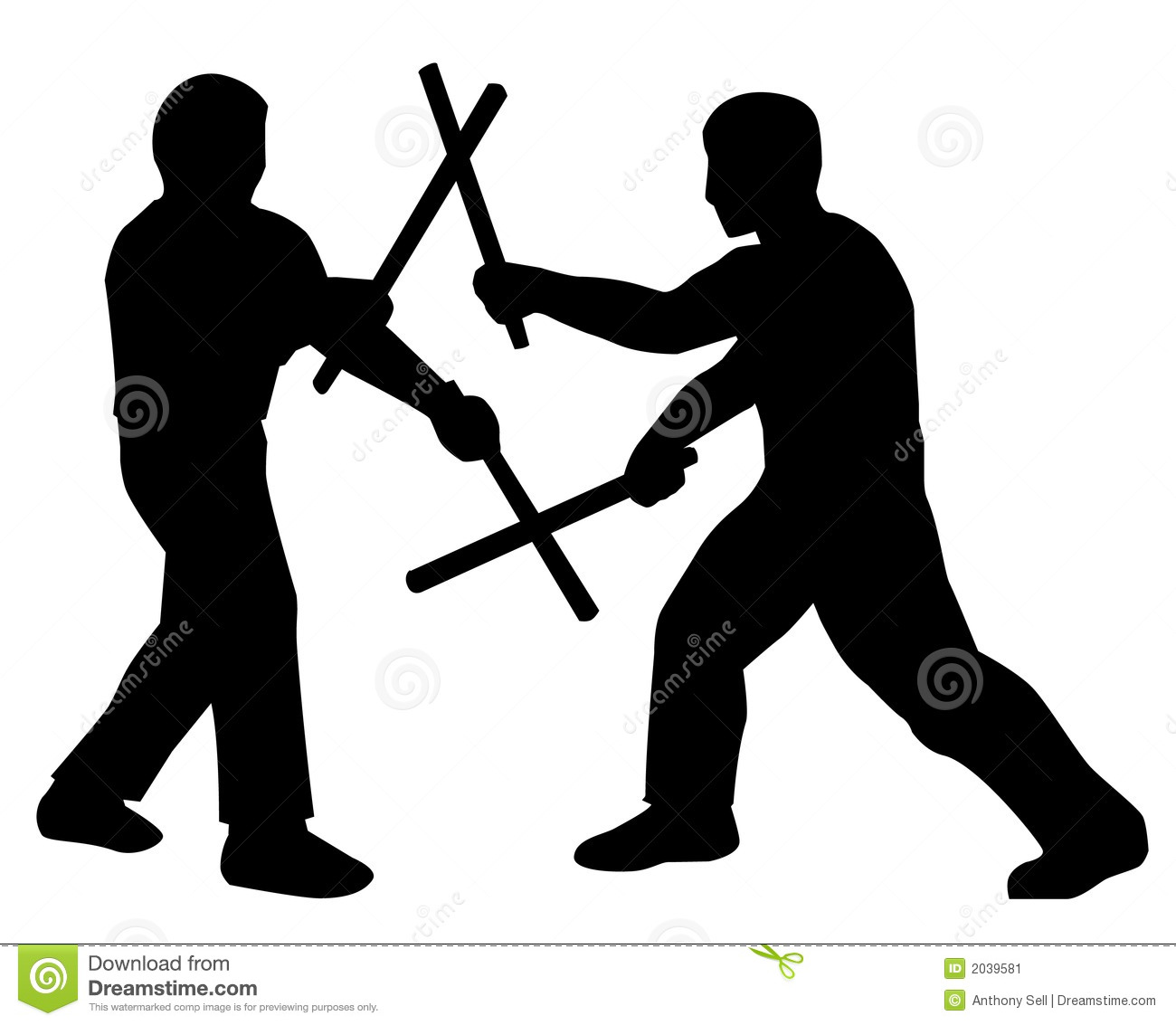 Filipino Martial Arts Practitioners Engaged In Sinawali
