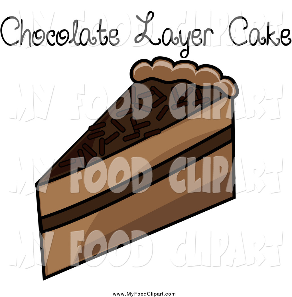       Food Clip Art Of Chocolate Layer Cake With Text By Pams Clipart