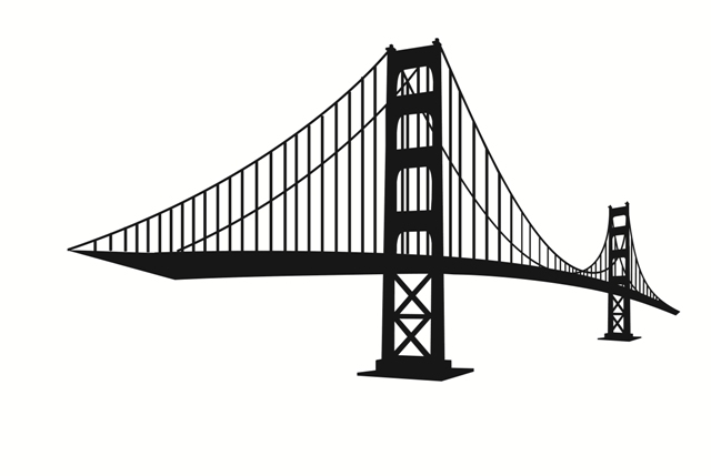 Golden Gate Bridge Clip Art Black And White