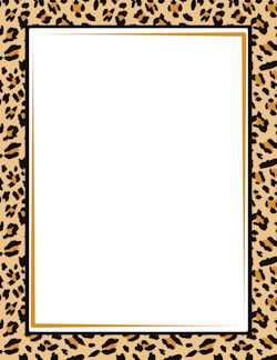 Leopard Print Border   Fonts   Borders  Clip Art   Pinterest