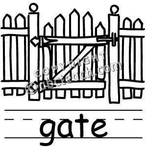 Of 1 Basic Words Illustration Black And White Gate Illustration House