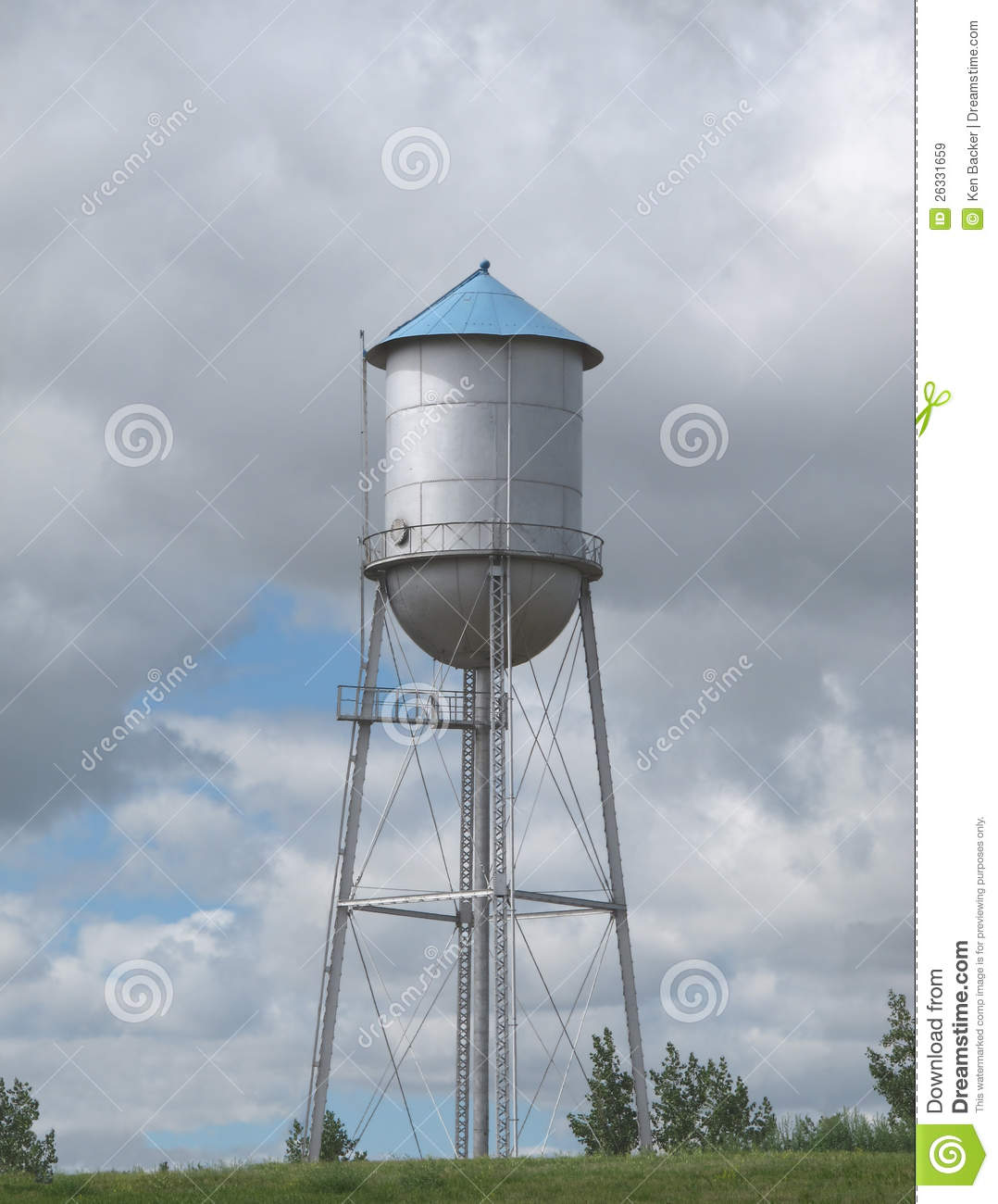 Old Fashioned Water Tower On A Hill  Royalty Free Stock Images   Image