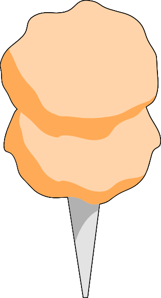 Orange Cotton Candy Clip Art At Clker Com   Vector Clip Art Online