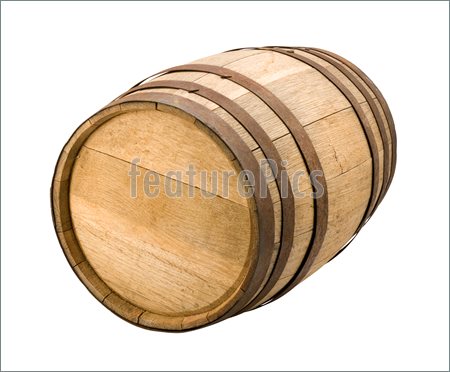 Photo Of Old Barrel Isolated With Clipping Path