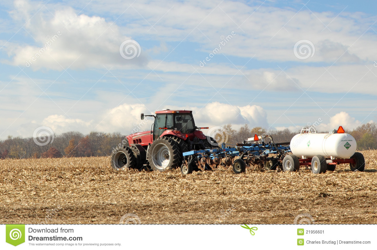 Plowing And Fertilizing Farm Field Stock Image   Image  21956601