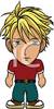 Stocky Blond Haired Boy Cartoon Character Clipart Image
