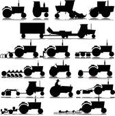 Tractor Vector Silhouettes   Stock Illustration