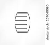 Wooden Barrel Icon   Shutterstock  Eps Vector  257045590