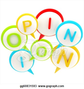 Word Opinion Made Of Colorful Glossy Text Bubbles Isolated  Clip Art