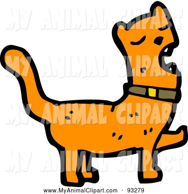 Art Of A Meowing Ginger Cat Animal Clip Art Lineartestpilot