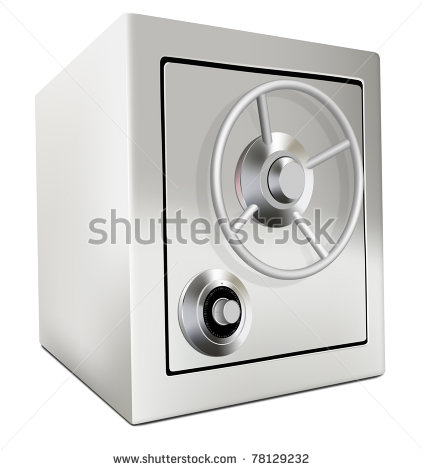 Bank Safe Money Savings And Treasure In Security Locked Up Steel