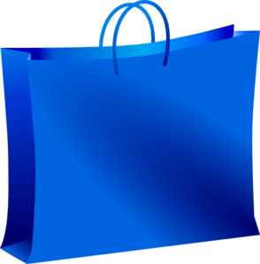 Blue Shopping Bag Clip Art At Clker Com   Vector Clip Art Online