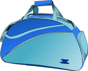 Blue Travel Bag Clip Art At Clker Com   Vector Clip Art Online