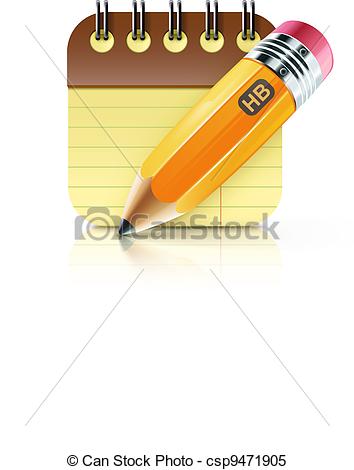 Clipart Vector Of Coil Bound Notebook   Vector Illustration Of