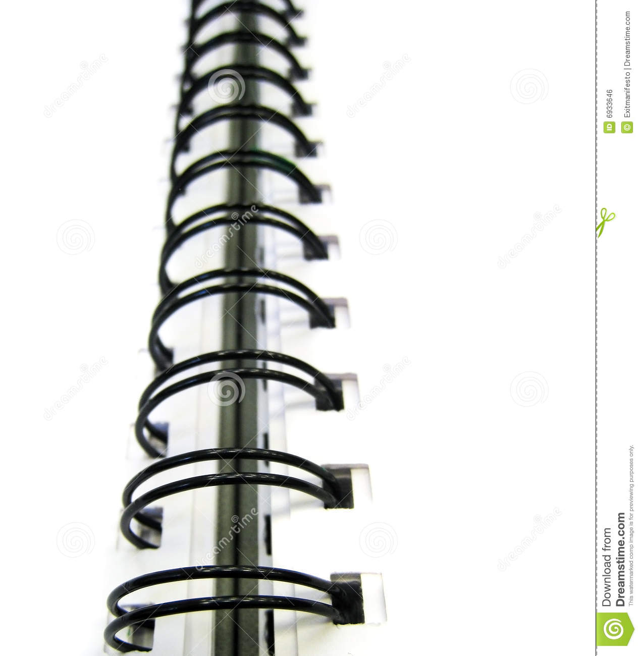 Coil Binding Close Up Royalty Free Stock Image   Image  6933646