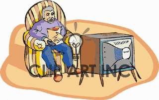 Couch Potatoe Tv Television Watching Lazy Man Guy Mantv Gif Clip Art    