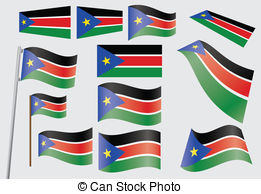 Flag Of South Sudan   Set Of Flags Of South Sudan Vector