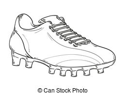 Football Boots Sketch   Sketch Of The Football Boots On