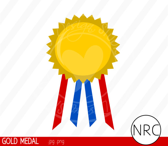 Gold Medal Clip Art   Winner Clip Art   Schoolcompetition Single