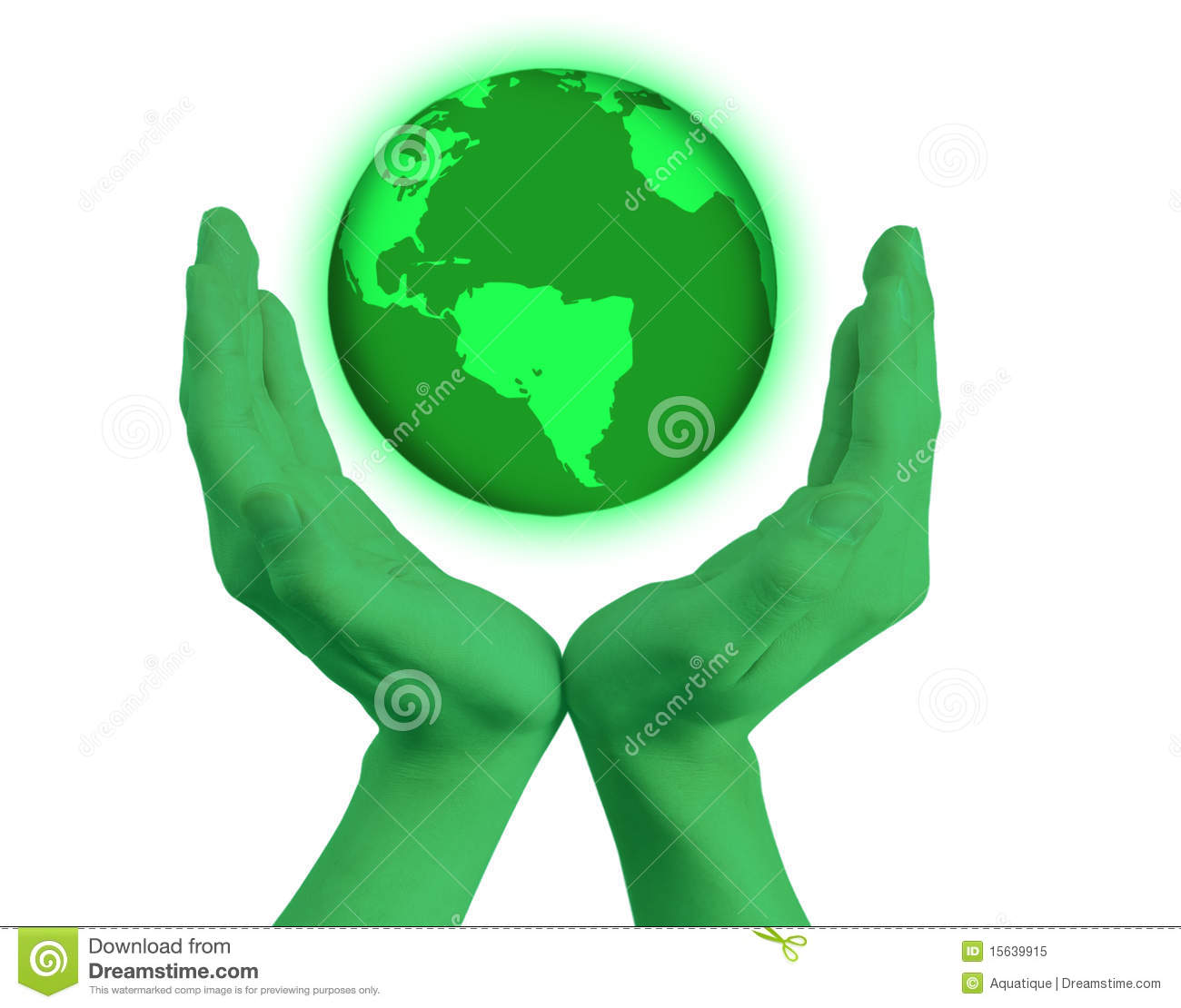Green Hands With World Globe Royalty Free Stock Photo   Image